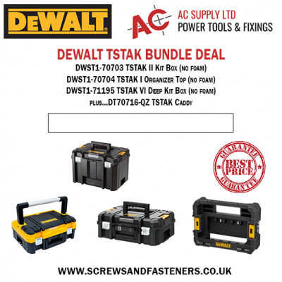 Dewalt DWST1-71195 tstak Deep Box and tray c/w DWST1-72364 Foam inlay